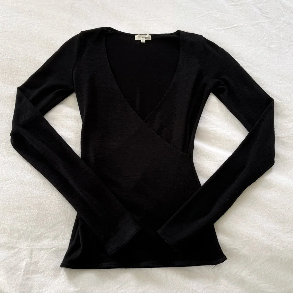 Wilfred Long Sleeve V-Neck Wrap Top - Picture 3 of 6